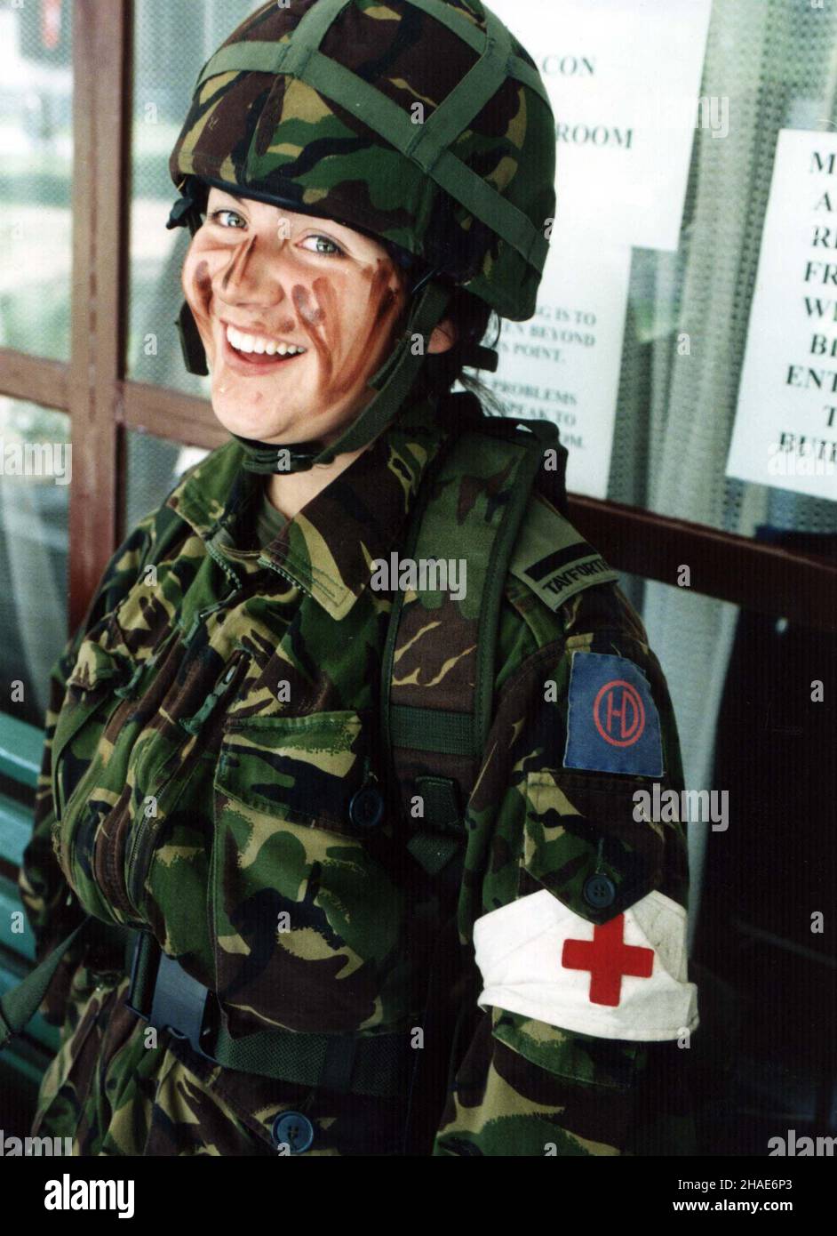 Drawsko Pomorskie, 03.09.1996. Æwiczenia brytyjskiej 7. brygady pancernej "Szczury  Pustyni" na poligonie w Drawsku. (mr) PAP/Jerzy Undro     Drawsko Pomorskie, 03.09.1996. British 7th armoured unit during a drill in Drawsko Pomorskie. (mr) PAP/Jerzy Undro Stock Photo