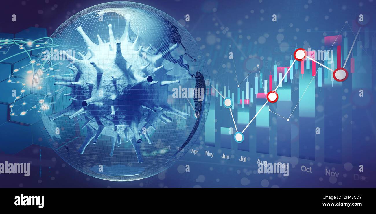 World economy and corona virus concept. The impact of coronavirus on ...