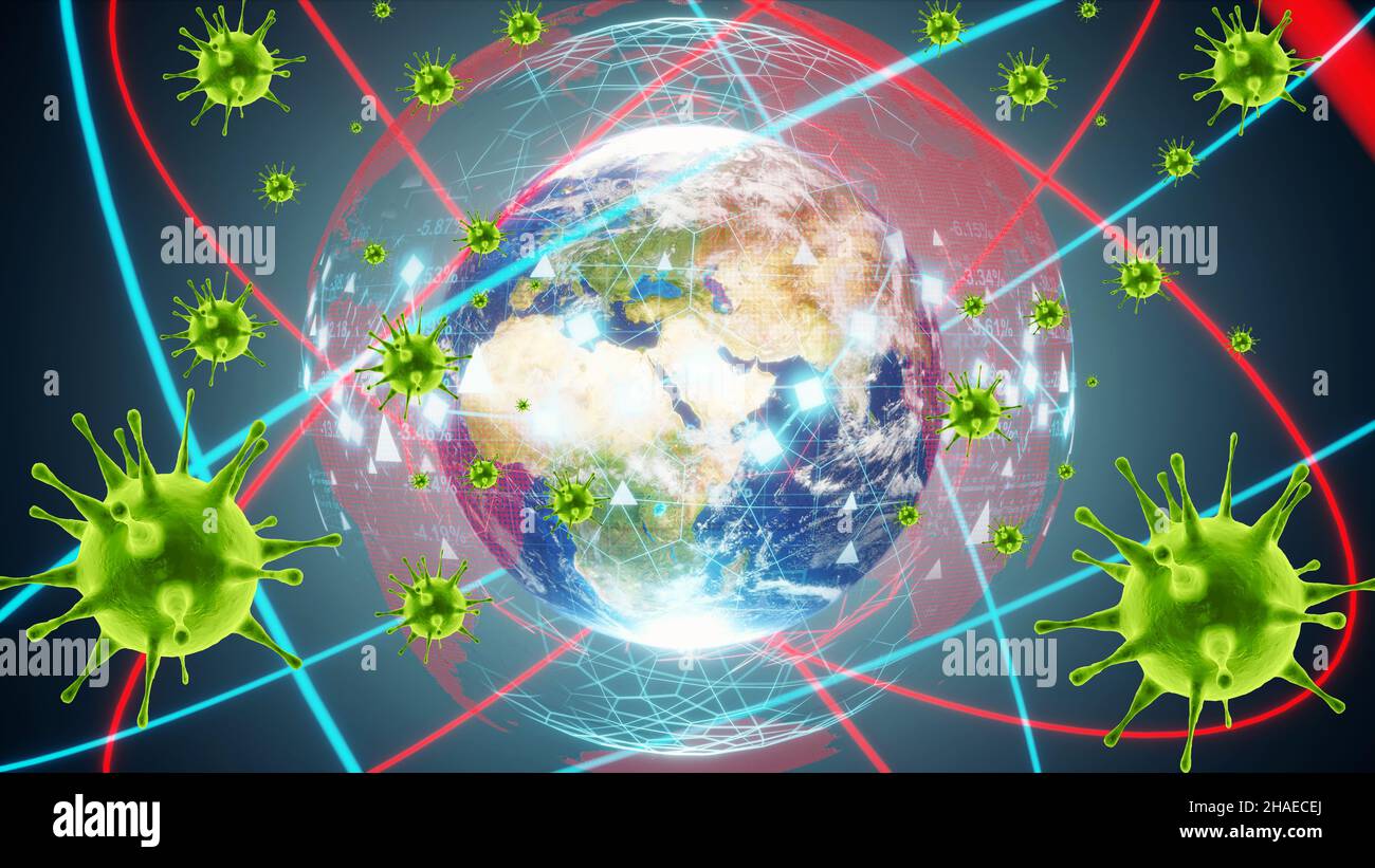 World economy and corona virus concept. The impact of coronavirus on ...