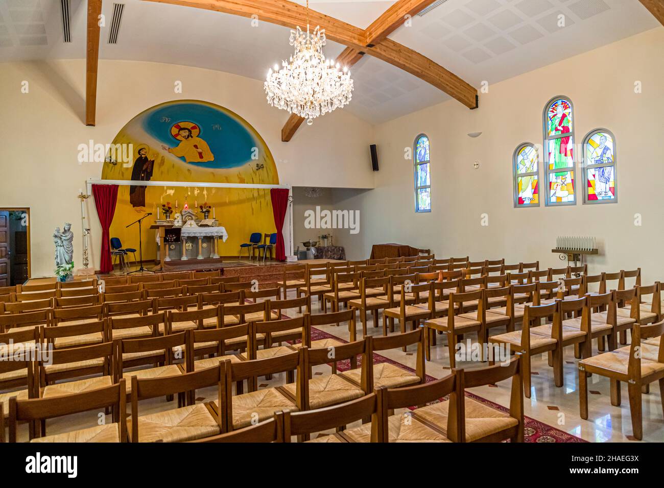 The Armenian Church in Saint-Chamond, France. Armenian parish exists since the end of the 1st World War. Since 2015, the parish is led by Father Antranik Stock Photo