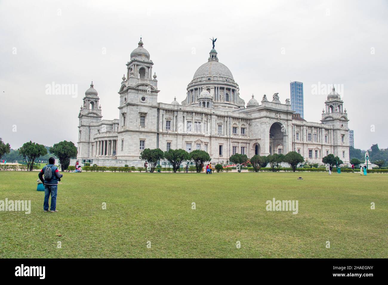 image of victoria memorial kolkata. victoria memorial kolkata is a most iconic tourist destination. Stock Photo