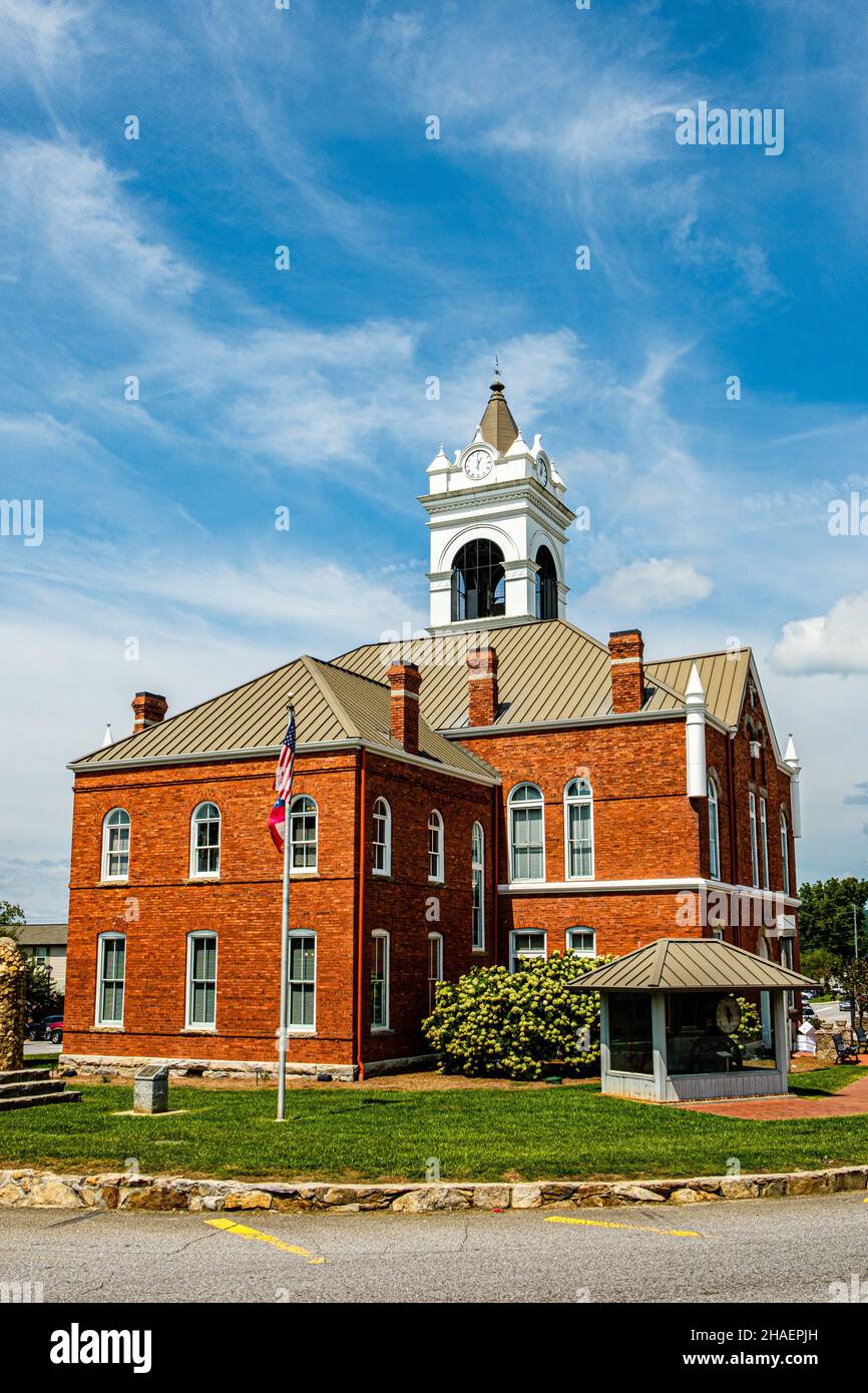 Union County Historic Courthouse, Town Square, Blairsville, Georgia Stock Photo