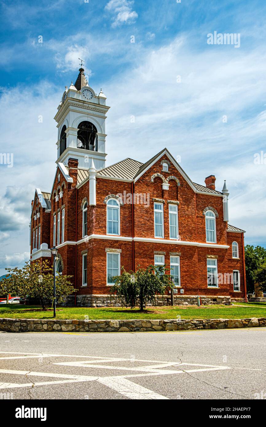 Union County Historic Courthouse, Town Square, Blairsville, Georgia Stock Photo