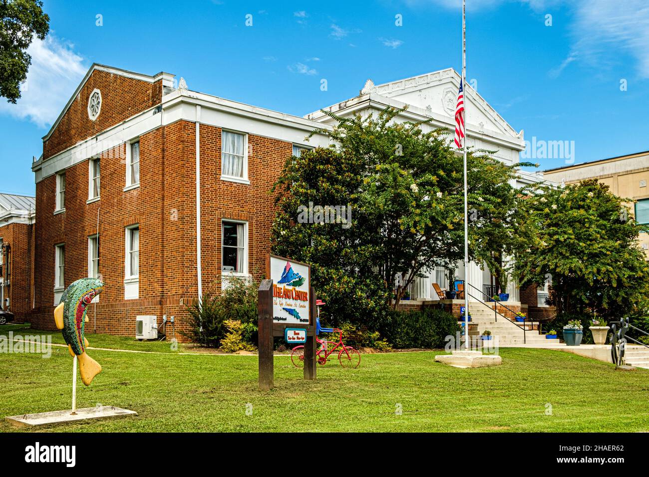 Fannin County Public Library, West Main Street, Blue Ridge, Georgia Stock Photo