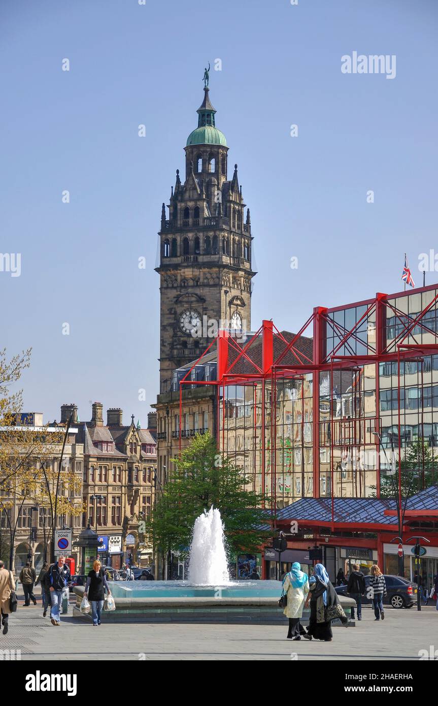 Sheffield Town Hall Clock Tower, Fargate, Sheffield, South Yorkshire