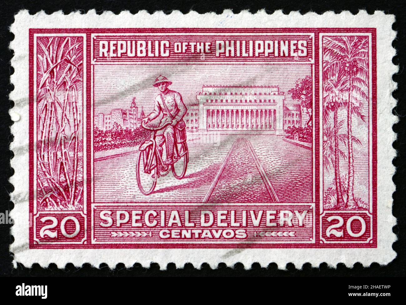 PHILIPPINES CIRCA 1947 a stamp printed in Philippines shows Manila