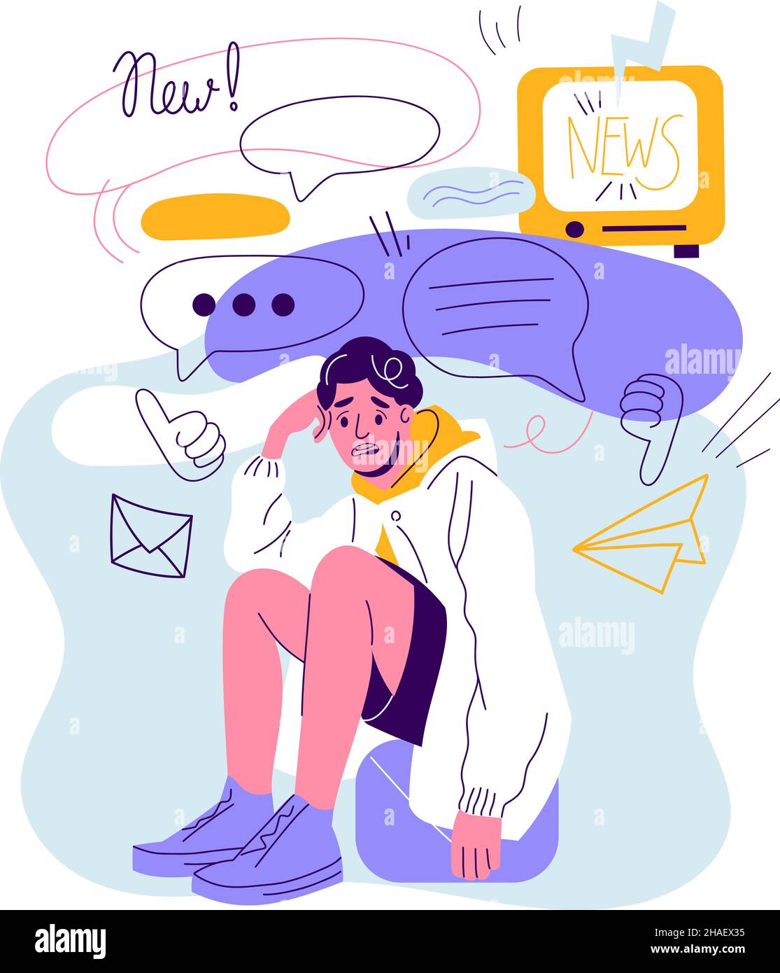 Stressed information Stock Vector Images - Alamy