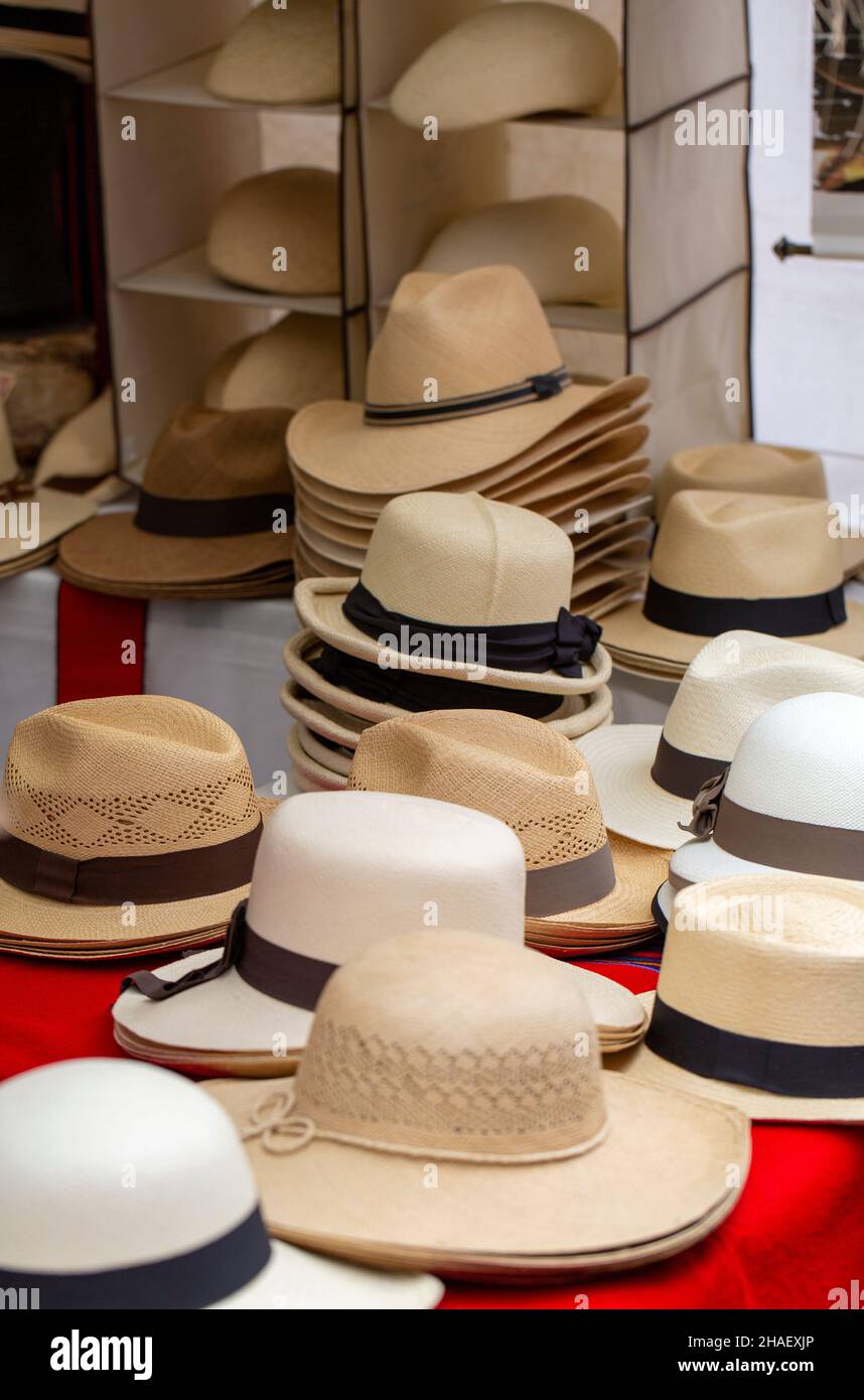 Hats hat stall stand shop hi-res stock photography and images - Alamy