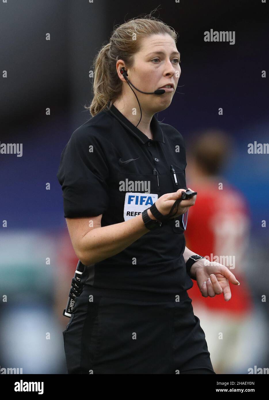 Crawley, UK, 12th December 2021. Referee, Abigail Byrne during the The FA Women's Super League match at The People's Pension Stadium, Crawley. Picture credit should read: Paul Terry / Sportimage Credit: Sportimage/Alamy Live News Stock Photo