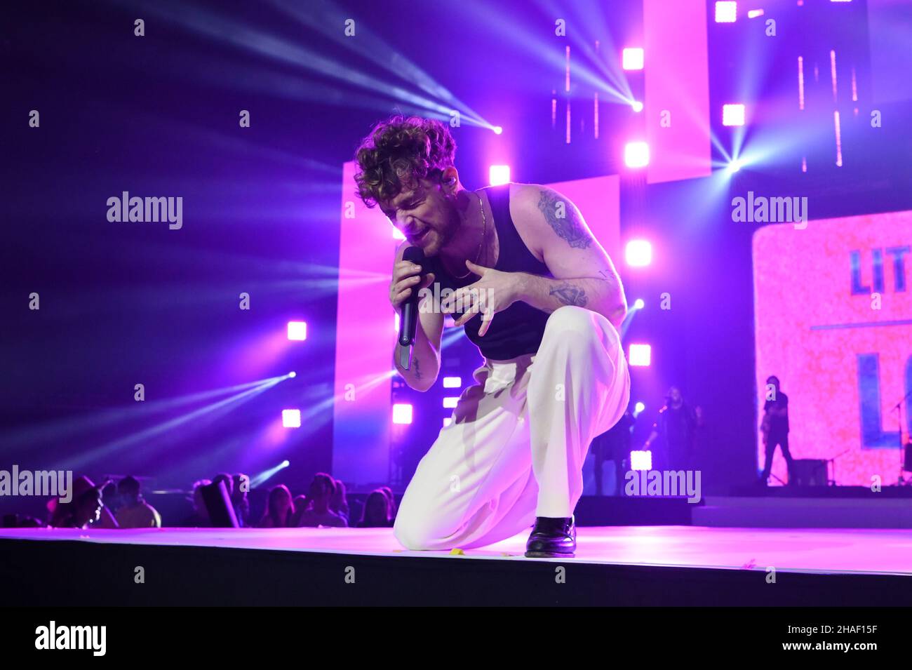 NO ARCHIVE NO SALES EDITORIAL USE ONLY Tom Grennan performs on stage