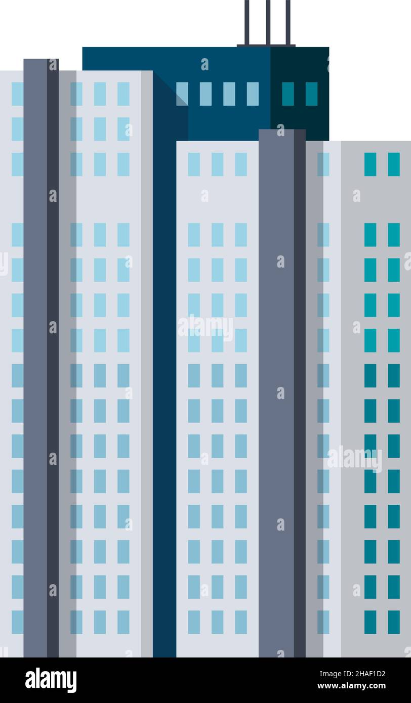 High city building. Residential real estate icon Stock Vector Image ...