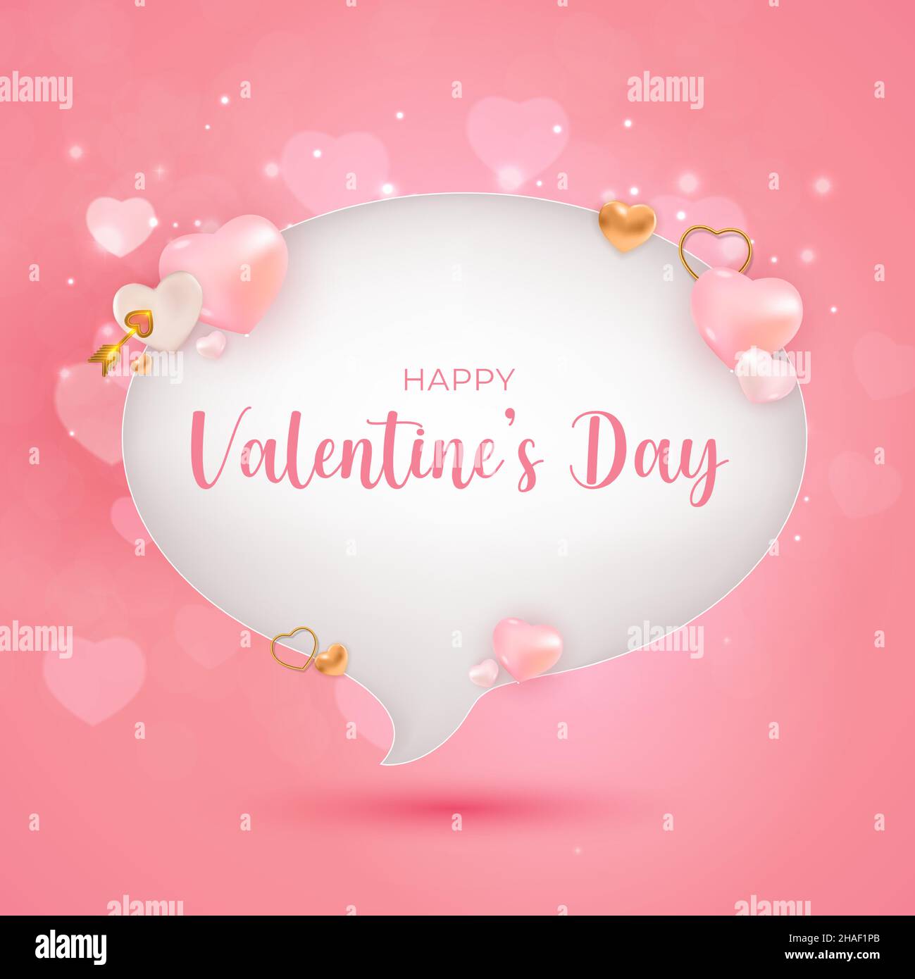 Valentine s Day Greeting Background Design. Template for advertising ...