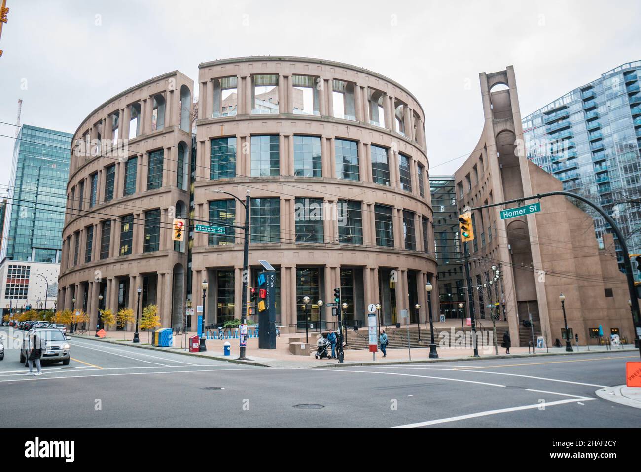 Vancouver Public Library in downtown Vancouver, BC, Canada Stock Photo