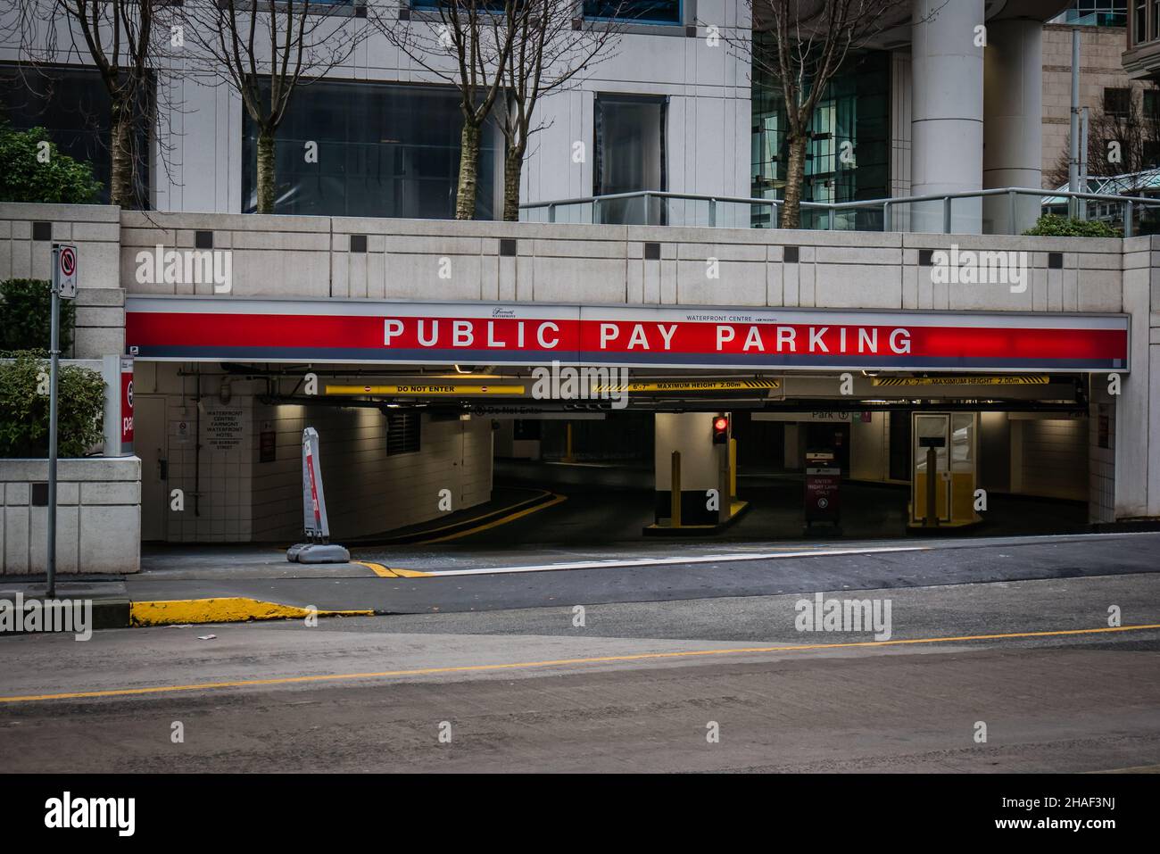 public pay parking garage entrance Stock Photo Alamy