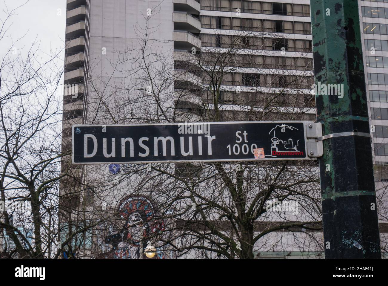 dunsmuir street vancouver bc canada Stock Photo Alamy