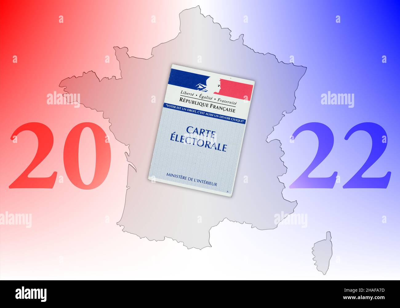 Illustration for French presidential elections 2022 Stock Photo