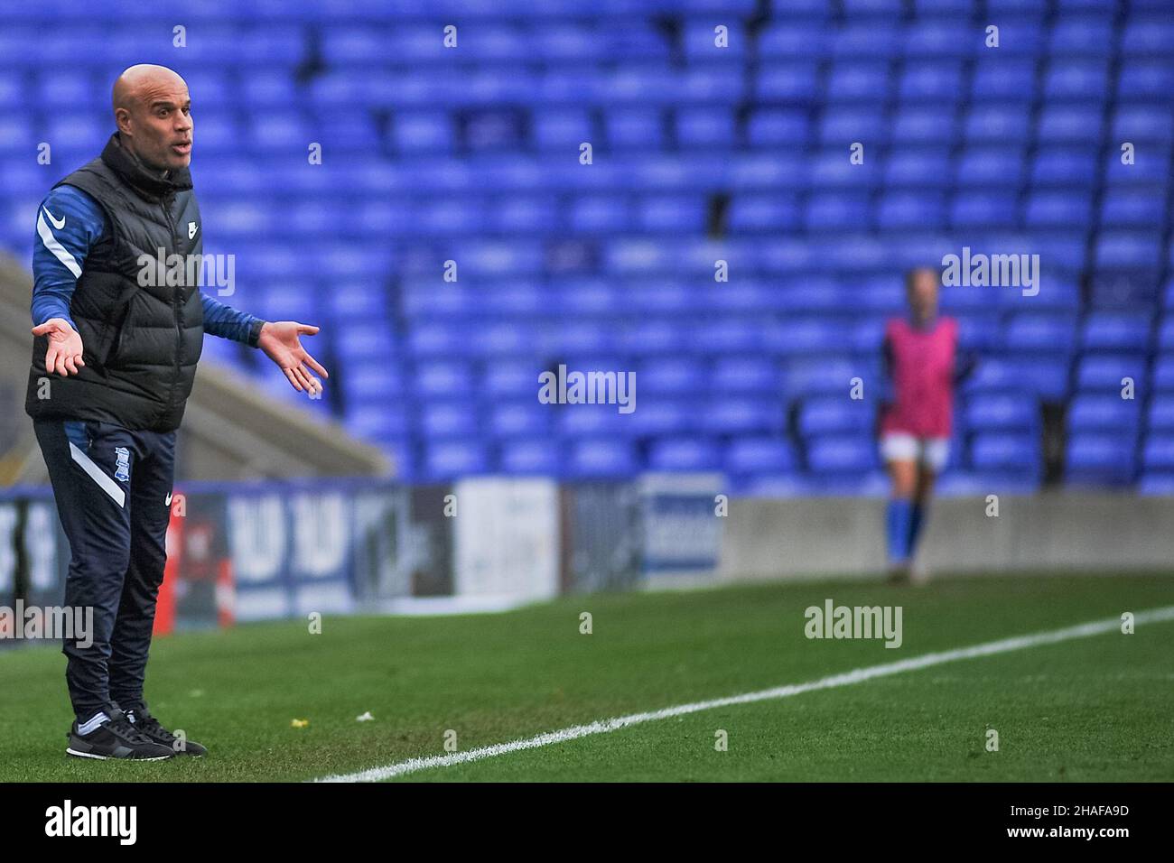 Marcus Bignot Birmingham coach on the touchline During the Womens Super  League game between Birmingham CIty