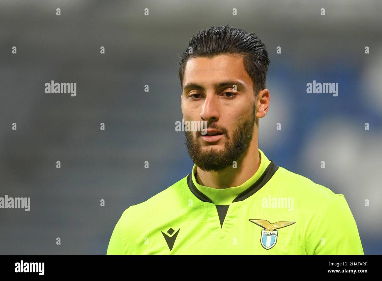 Thomas Strakosha (Lazio)                during the Italian 'Serie A' match between Sassuolo 2-1 Lazio  at  Mapei Stadium  on December 12, 2021 in Reggio Emilia, Italy. (Photo by Maurizio Borsari/AFLO) Stock Photo