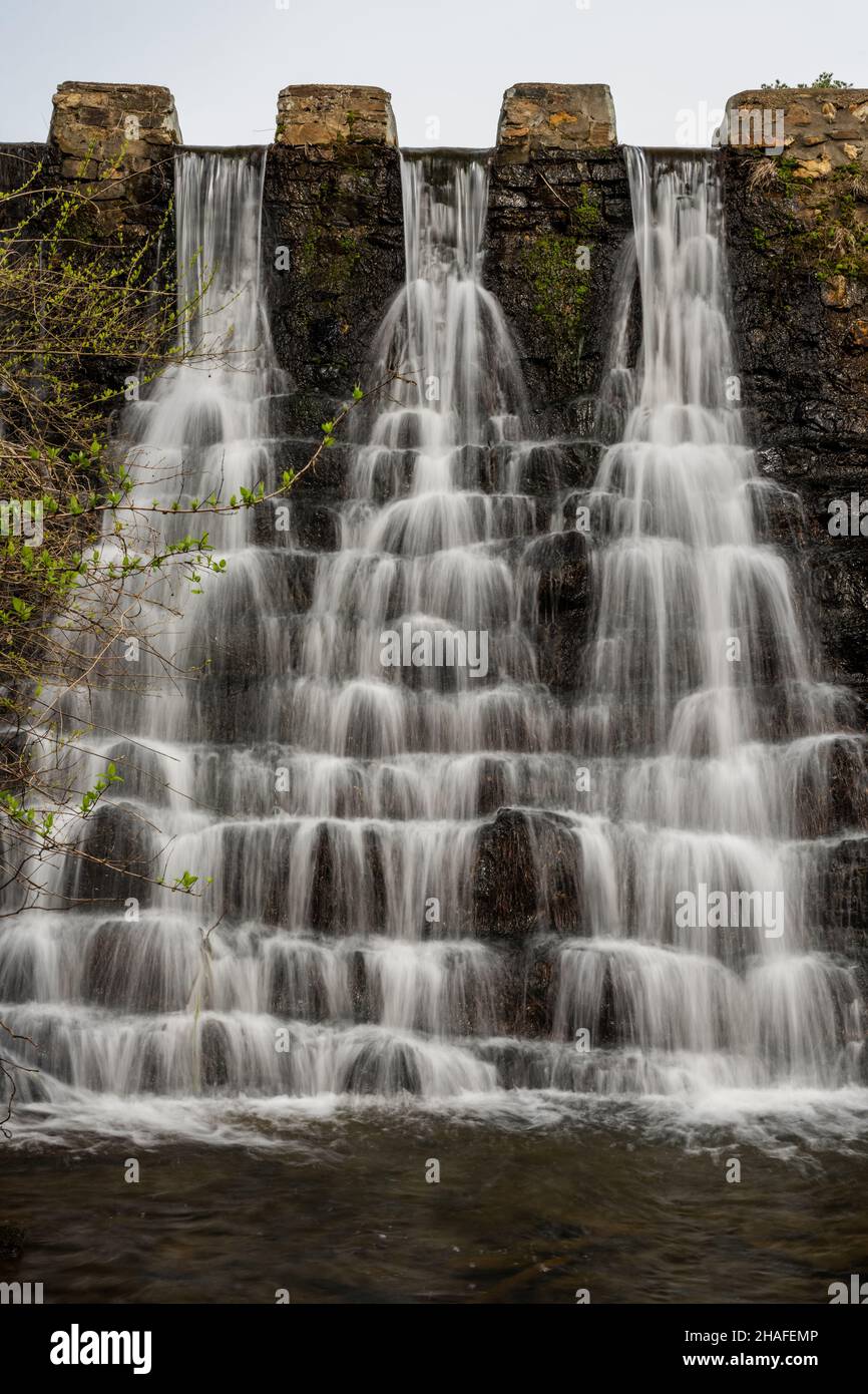 Water Rushing Down Fordyce Ricks Pond Dam in Hot Springs National Park ...