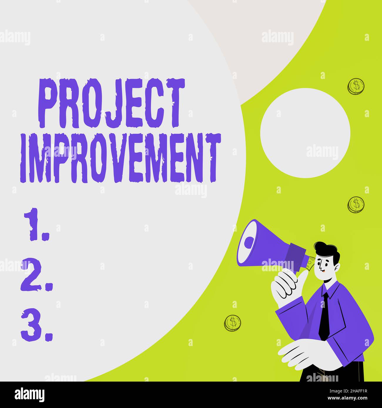 Sign displaying Project Improvement. Word Written on Methods Techniques ...