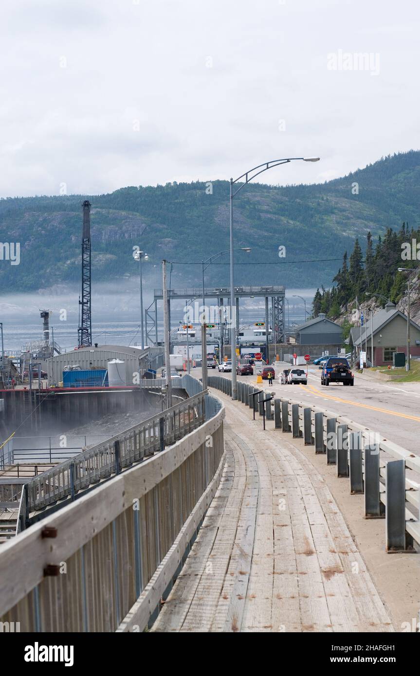 Tadoussac BaieSainteCatherine Quebec Road to the Ferry Vertical