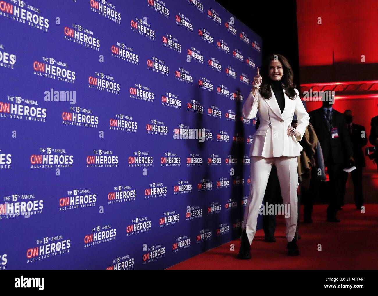 New York, United States. 12th Dec, 2021. Lynda Carter arrives on the red carpet at the 15th Annual CNN Heroes: All-Star Tribute at the American Museum of Natural History on Sunday, December 12, 2021 in New York City. Photo by John Angelillo/UPI Credit: UPI/Alamy Live News Stock Photo