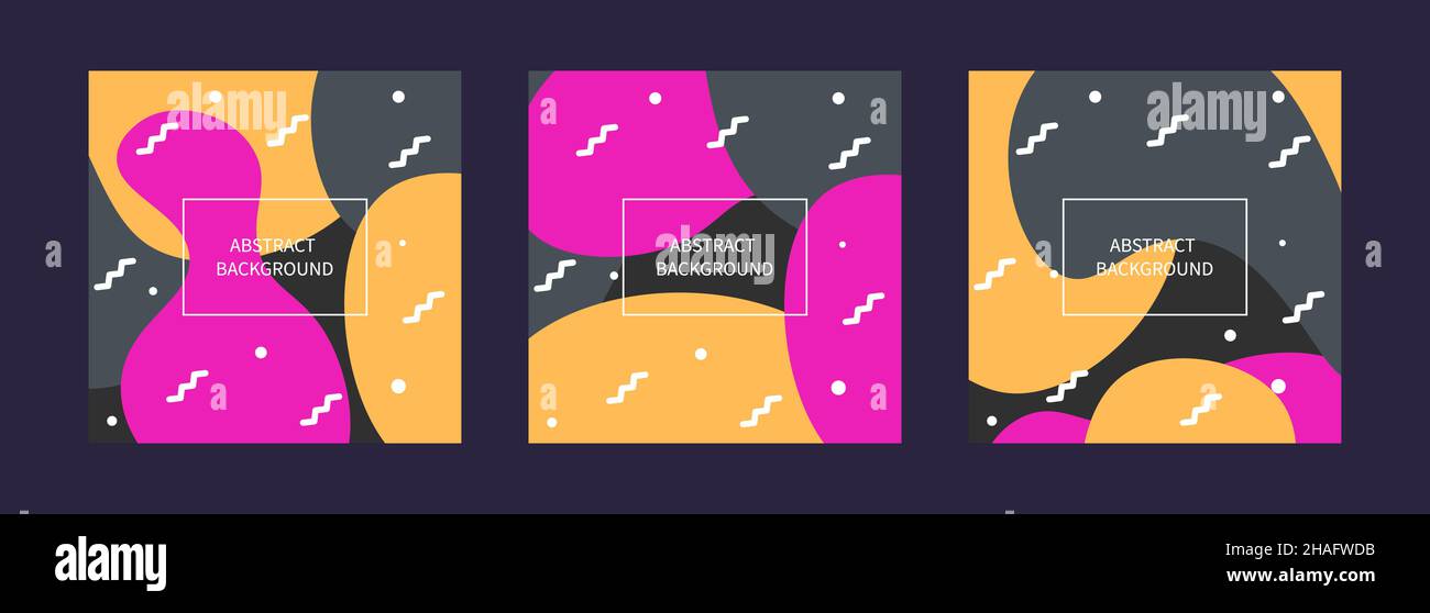 Set of backgrounds with organic simple shapes Stock Vector Image & Art ...