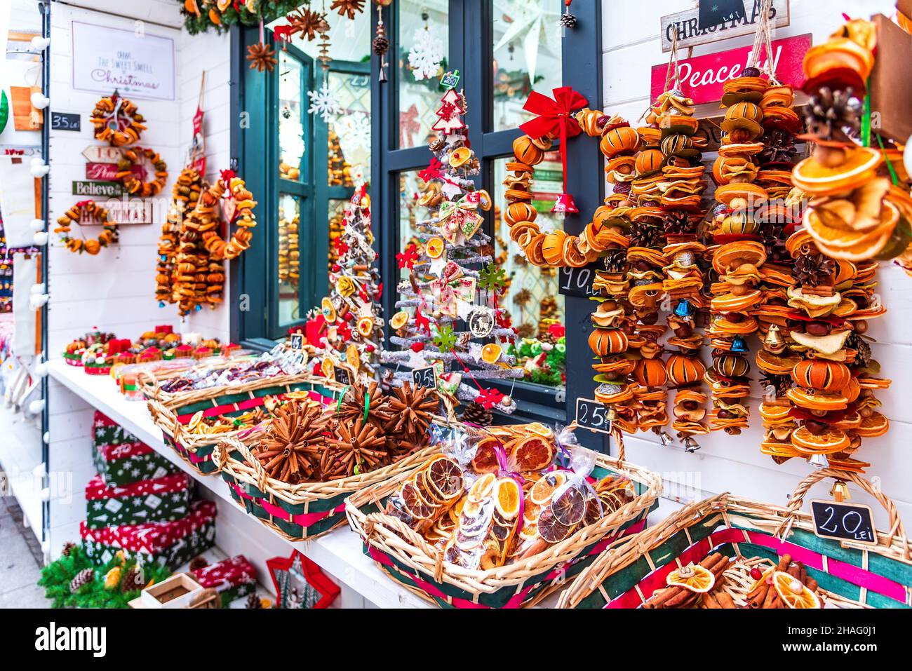 Cluj Napoca, Romania - Christmas romanian traditional decorations in