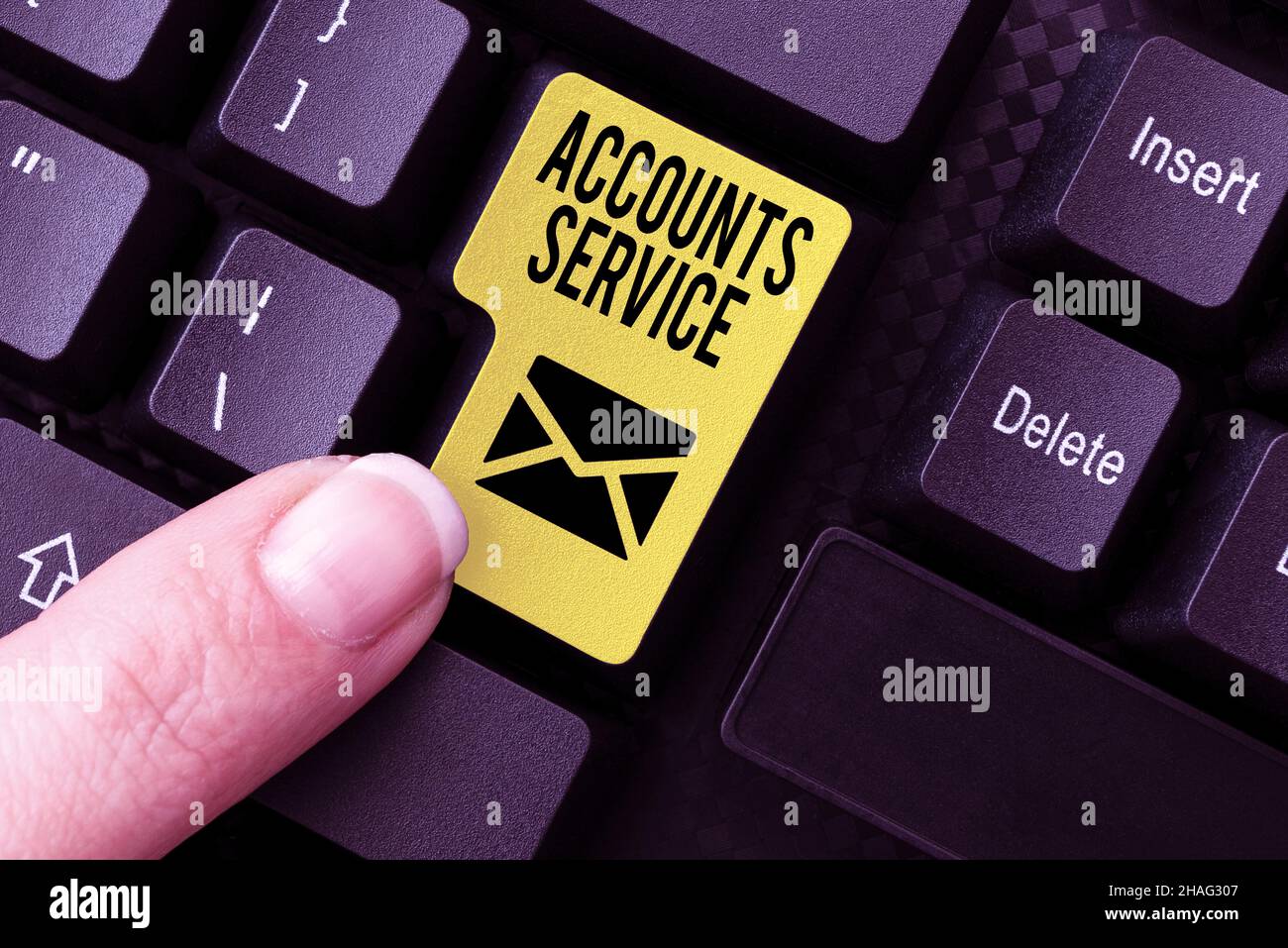 Text caption presenting Accounts Service. Business concept accessing ...