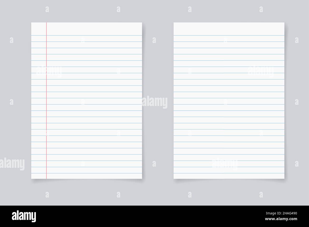 Blank realistic vector horizontal lined notebook Stock Vector Image ...