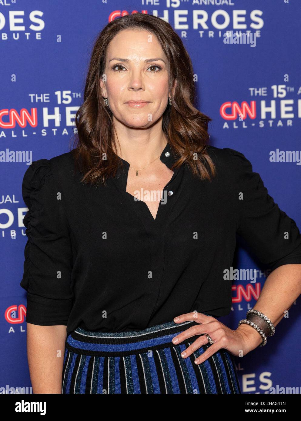 New York, NY - December 12, 2021: CNN anchor Erica Hill attends 15th Annual CNN Heroes All-Star Tribute at American Museum of Natural History Stock Photo