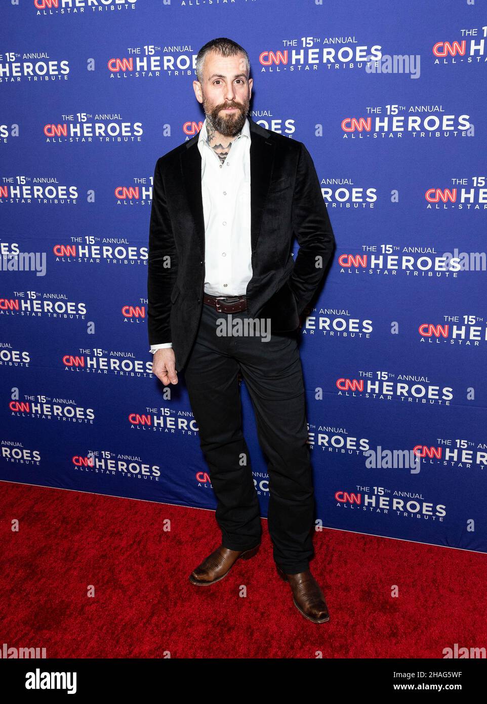 New York, USA. 12th Dec, 2021. Washington DC police officer Michael Fanone attends 15th Annual CNN Heroes All-Star Tribute at American Museum of Natural History in New York on December 12, 2021. (Photo by Lev Radin/Sipa USA) Credit: Sipa USA/Alamy Live News Stock Photo