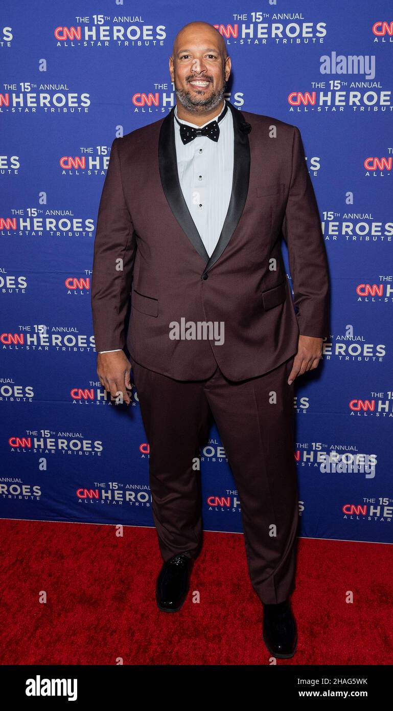 New York, USA. 12th Dec, 2021. US Capitol police PFC Harry Dunn attends 15th Annual CNN Heroes All-Star Tribute at American Museum of Natural History in New York on December 12, 2021. (Photo by Lev Radin/Sipa USA) Credit: Sipa USA/Alamy Live News Stock Photo