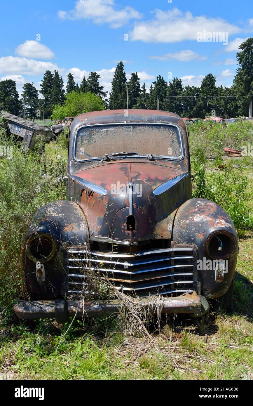 Abandoned and deteriorated old vehicles in Uruguay Stock Photo - Alamy