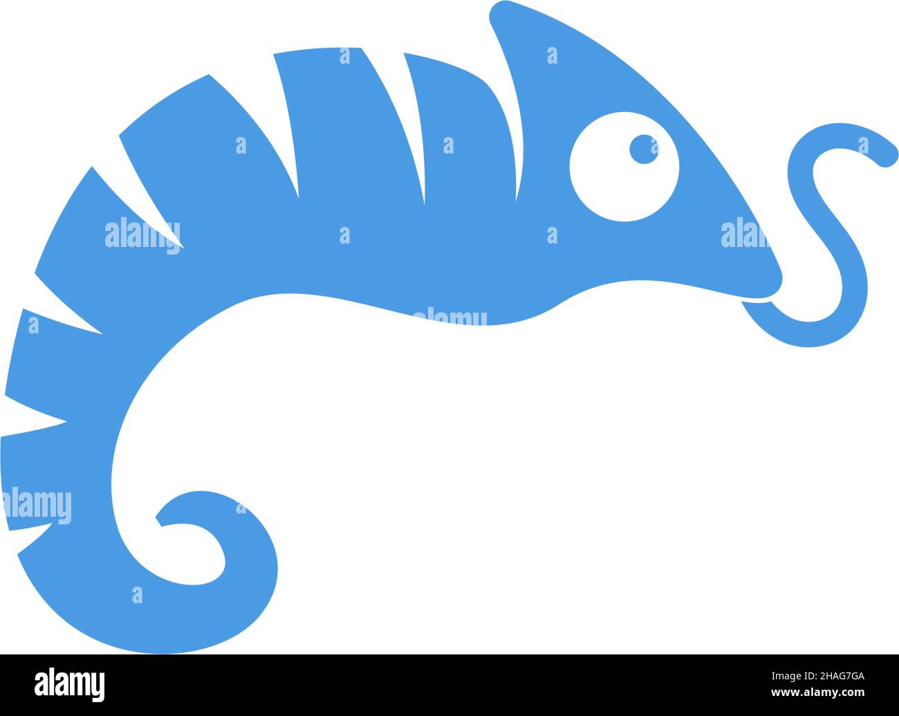 Chameleon logo icon design template illustration vector Stock Vector