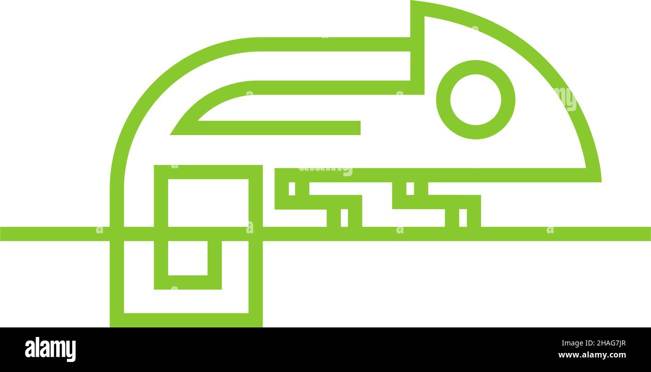 Chameleon logo icon design template illustration vector Stock Vector
