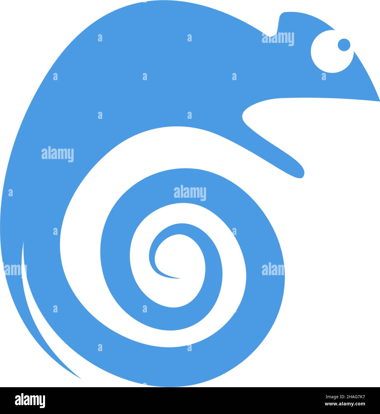 Chameleon logo icon design template illustration vector Stock Vector