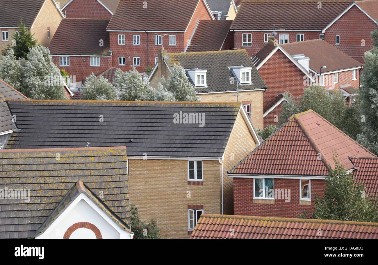 File photo dated 13/12/21 of a view of houses in Thamesmead, south east