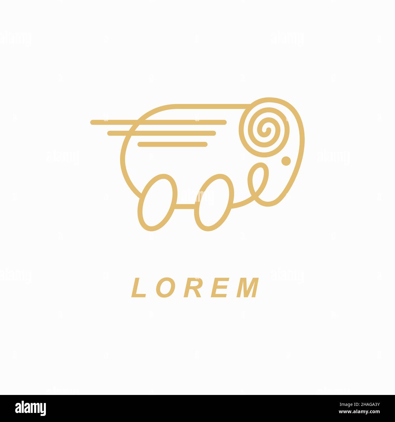 Abstract lamb sign. Graphic vector symbol. Stock Vector