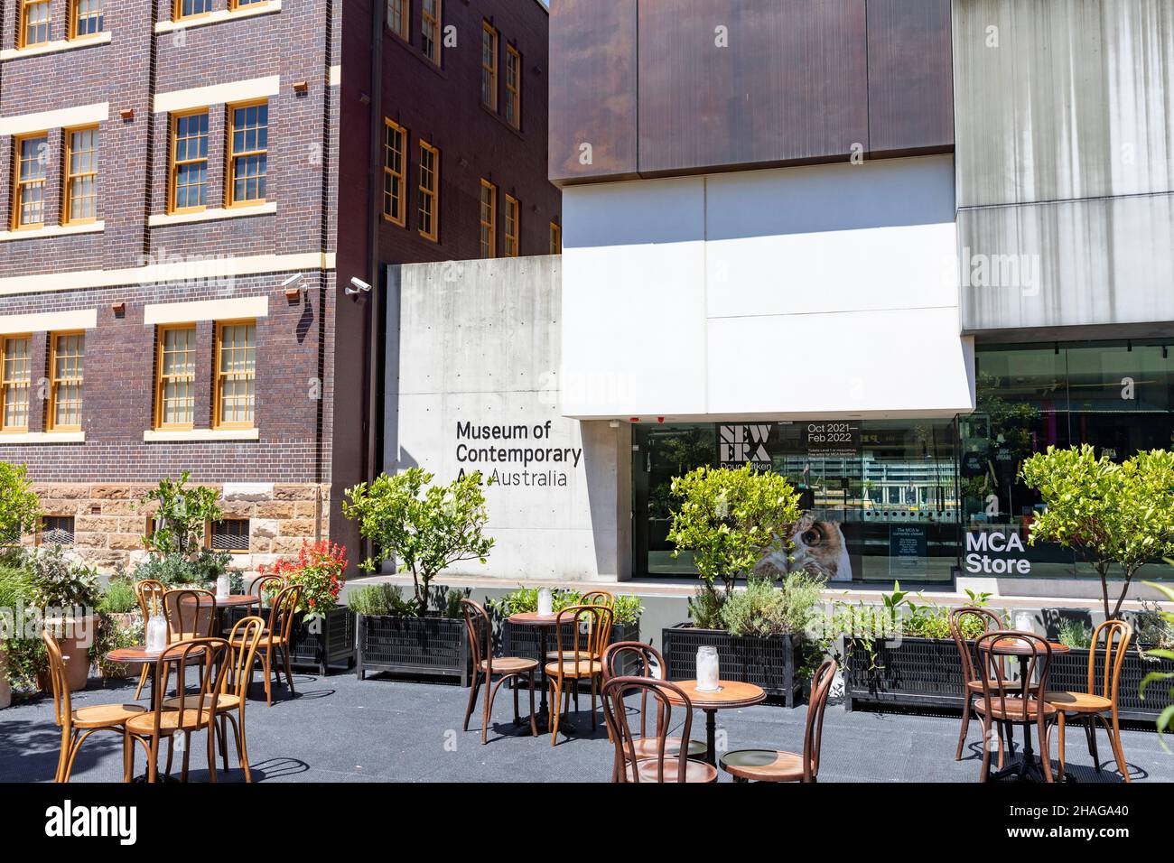 Museum of Contemporary Art in Sydney city centre, George Street entrance,Sydney,Australia Stock Photo