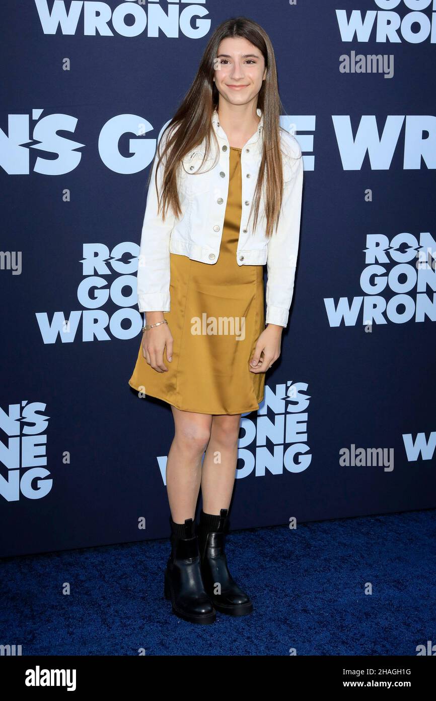 LOS ANGELES - OCT 19:  Iara Nemirovsky at Ron's Gone Wrong Premiere at El Capitan Theater on October 19, 2021 in Los Angeles, CA Stock Photo