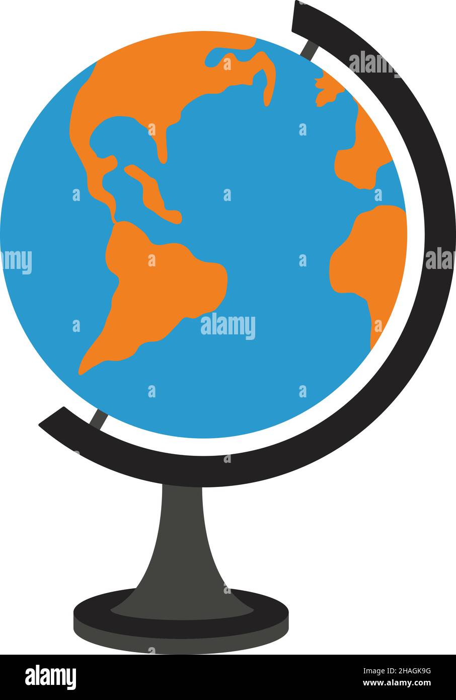 Icon Of Globe. Flat Color Design. Vector Illustration Stock Vector ...