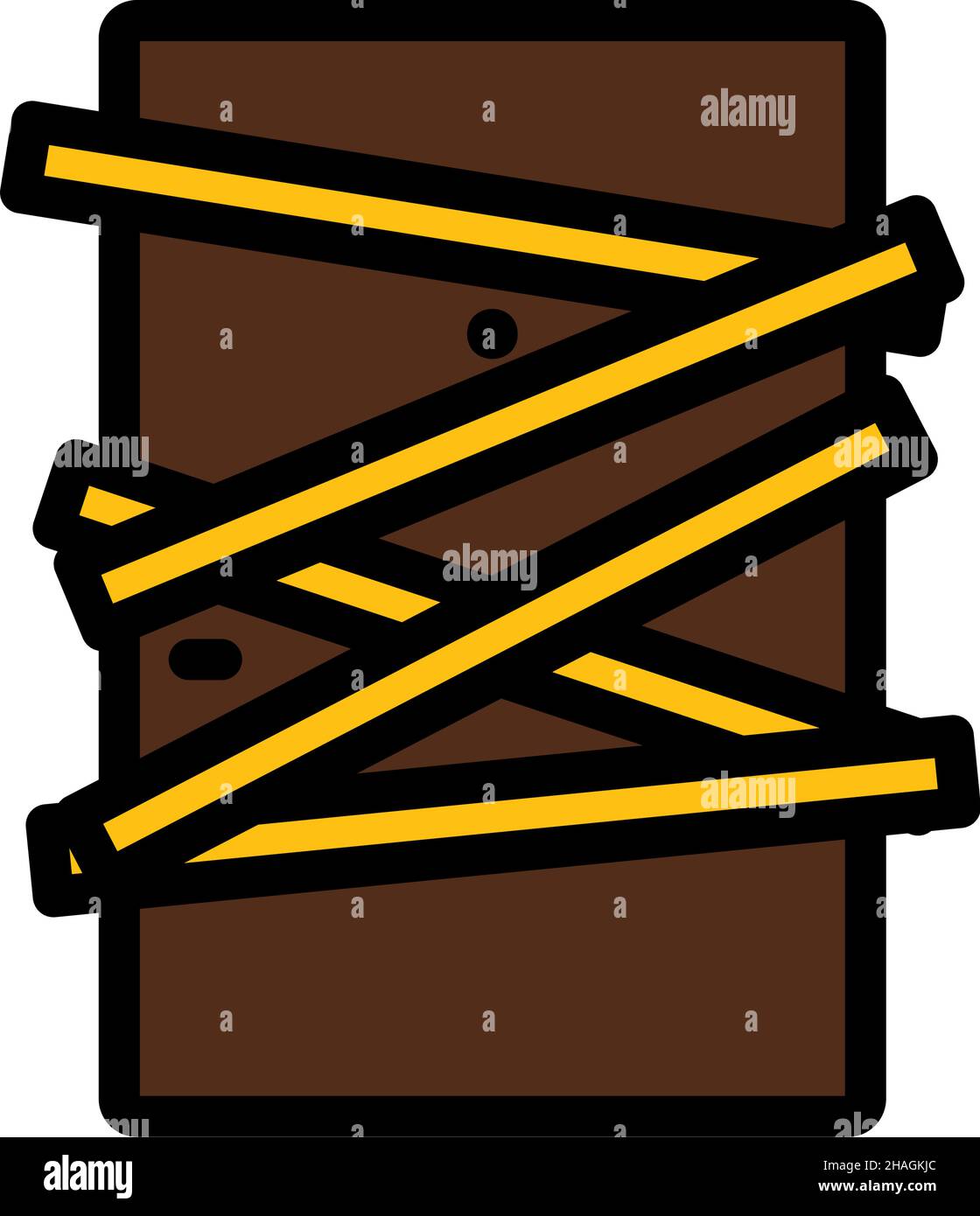 Crime Scene Door Icon. Editable Bold Outline With Color Fill Design. Vector Illustration. Stock Vector