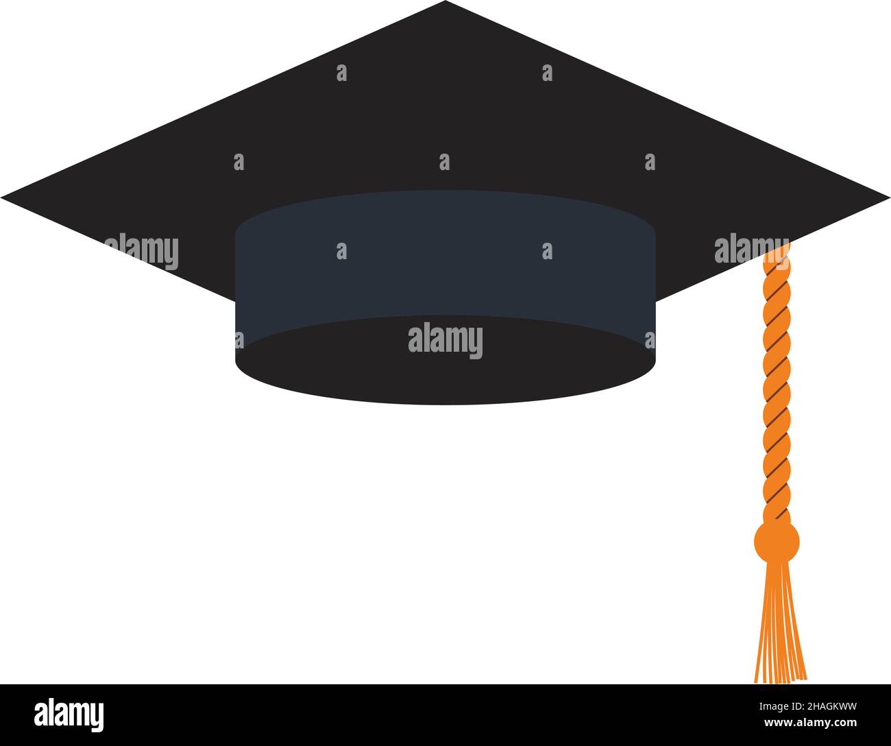 Icon Of Graduation Cap. Flat Color Design. Vector Illustration Stock ...