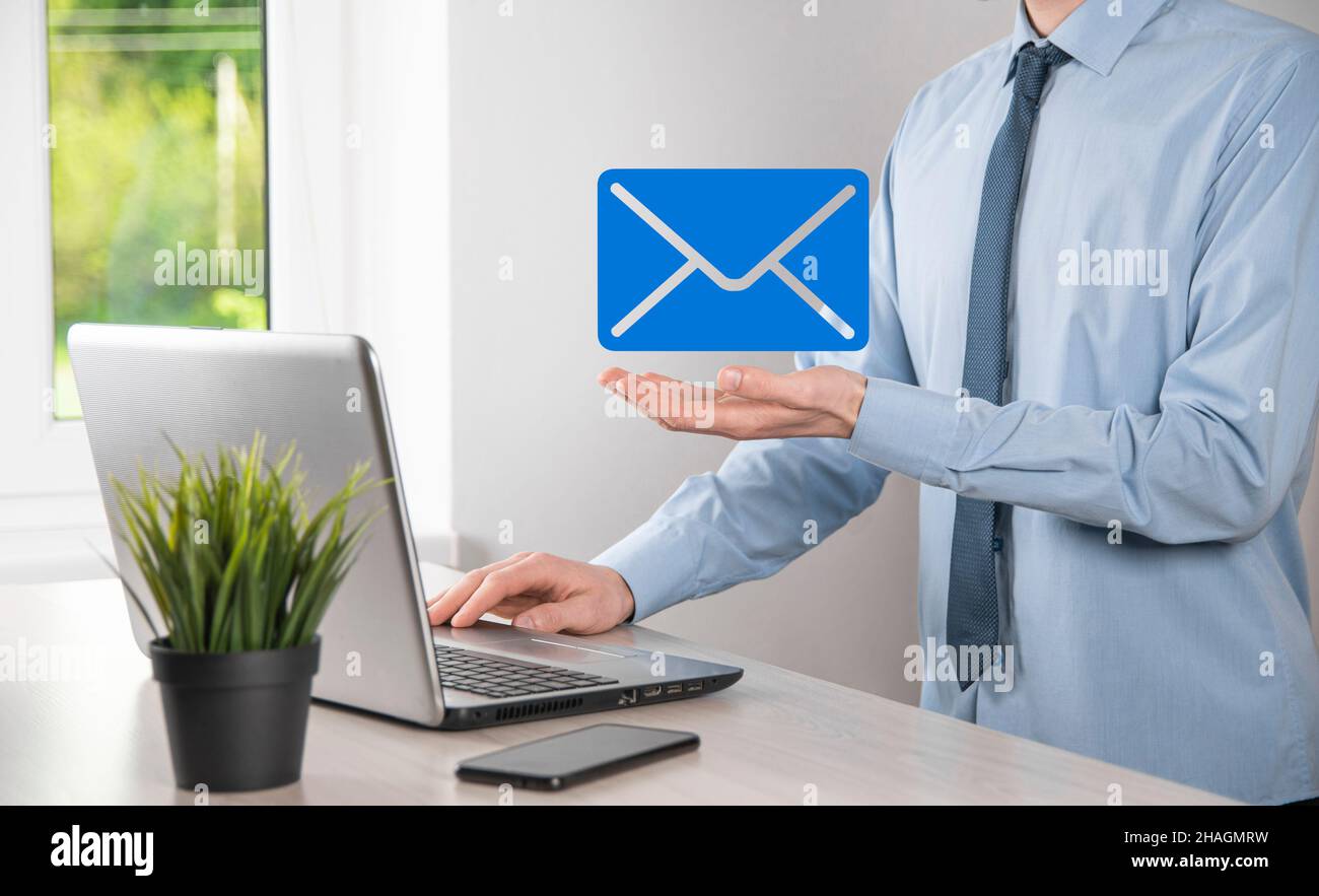 Email and user icon,sign,symbol marketing or newsletter concept ...
