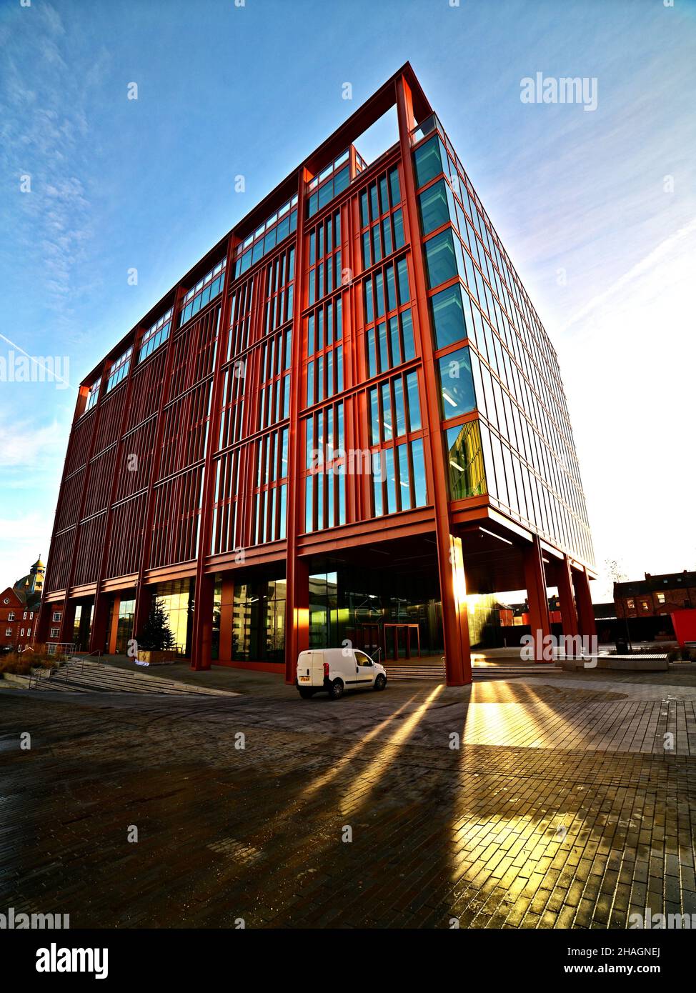 The Lumen building glass vestibule at St James Boulevard Newcastle
