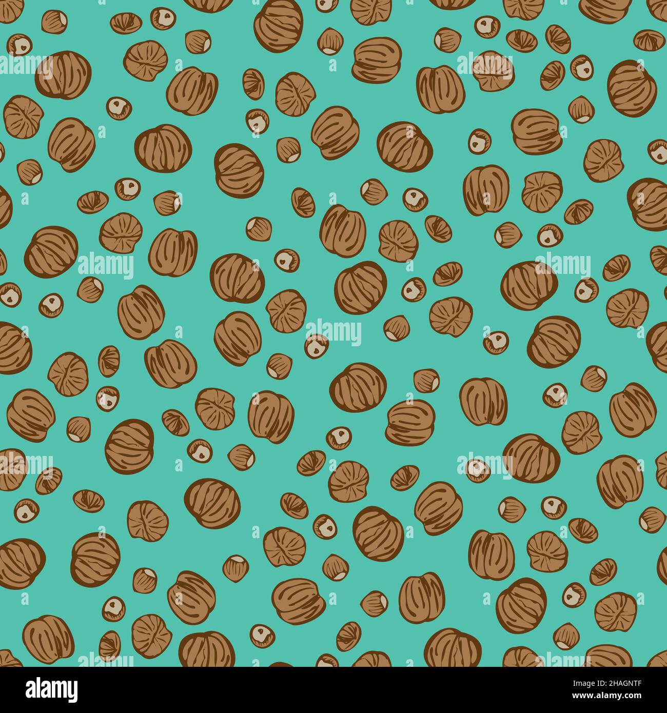 Hazelnuts pattern Stock Vector Images - Alamy