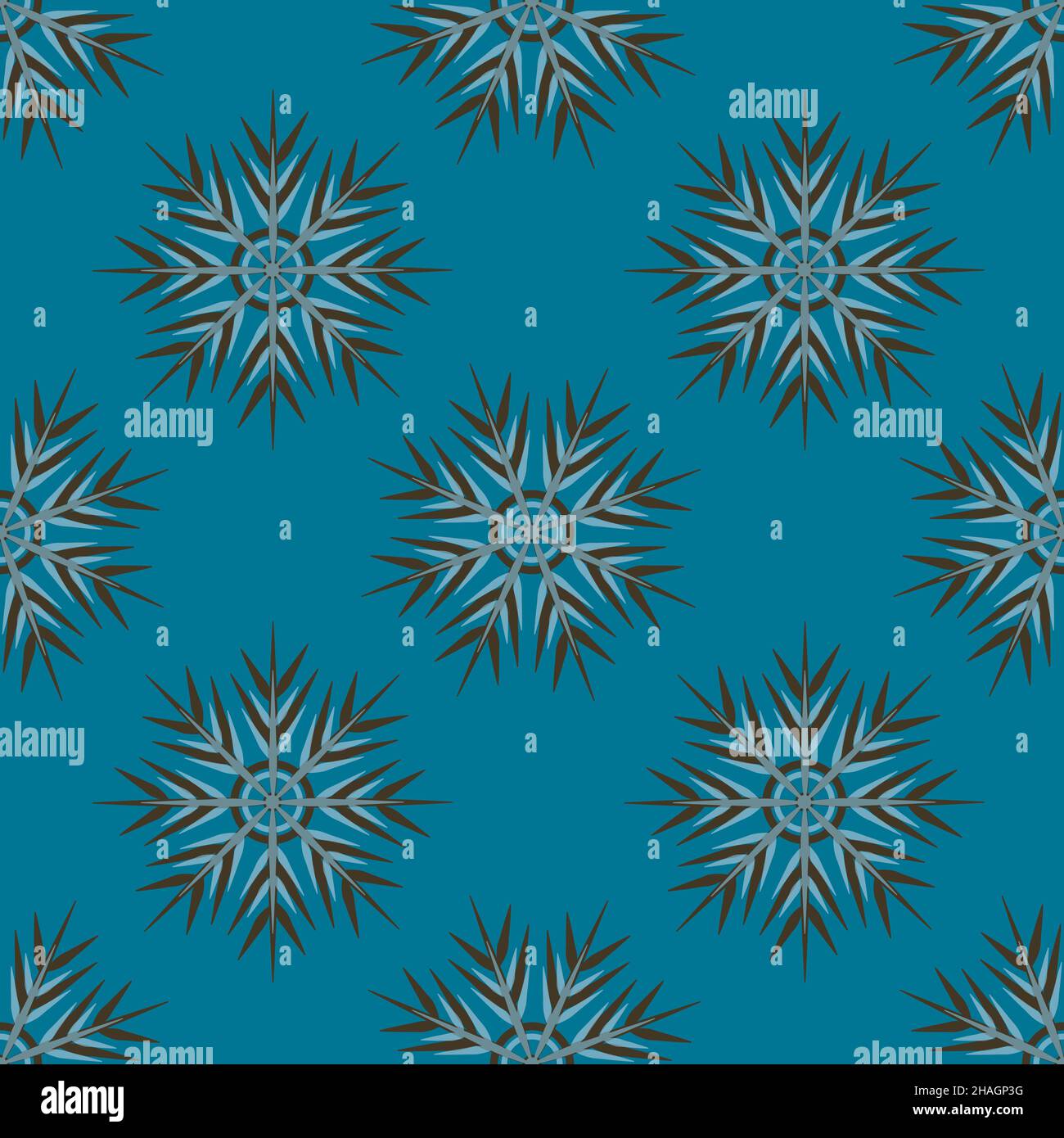 A seamless pattern on a square background is snowflakes. Design element ...