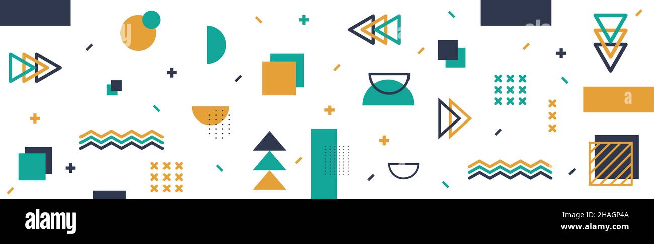 Abstract background with different geometric shapes - Vector Stock Vector