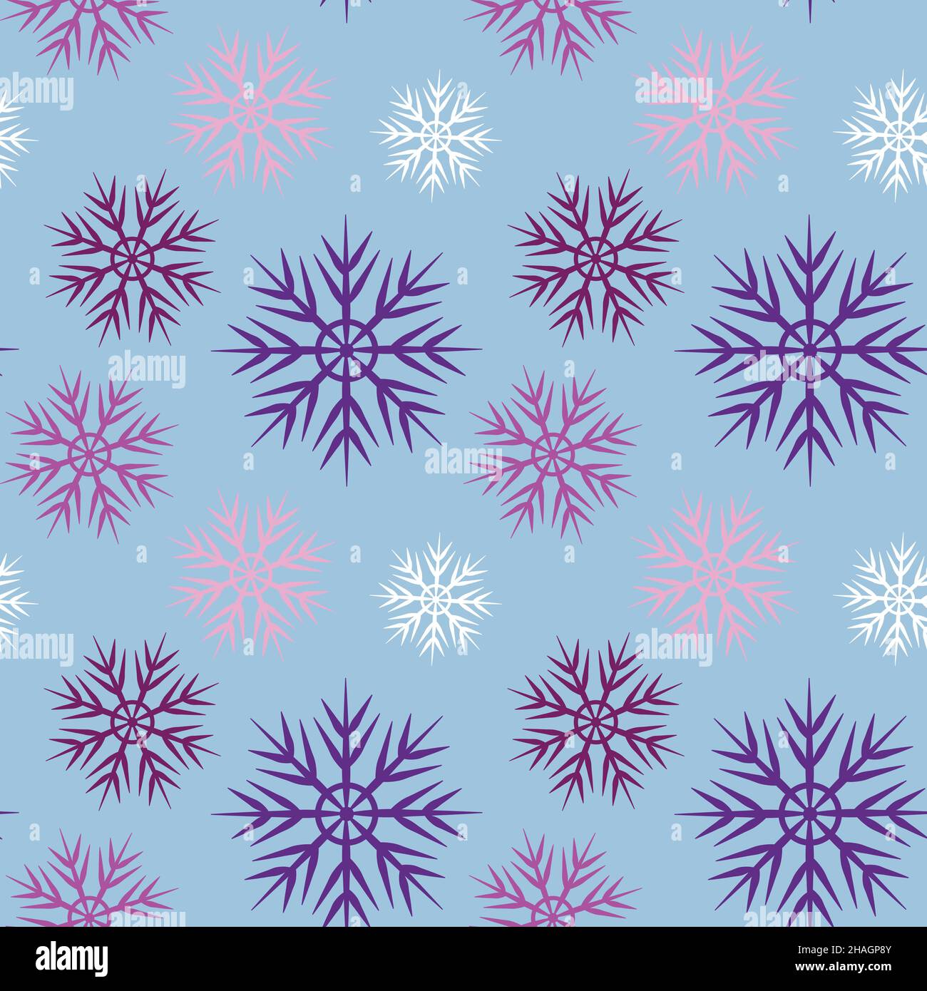 A seamless pattern on a square background is snowflakes. Design element ...
